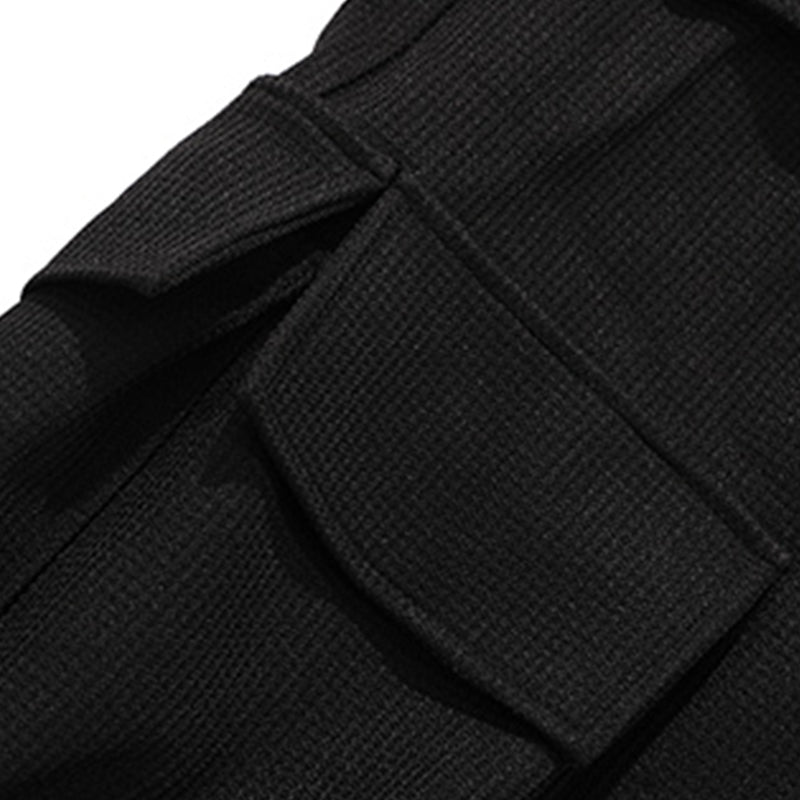 Multi-Pocket Cargo Wide-Leg Casual Pants