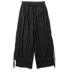 Japanese Style Cotton and Linen Side Strap Two-piece Culottes