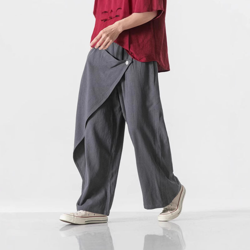 Irregular Retro Casual Trousers