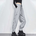 Elastic Waist Drawstring Harem Pants