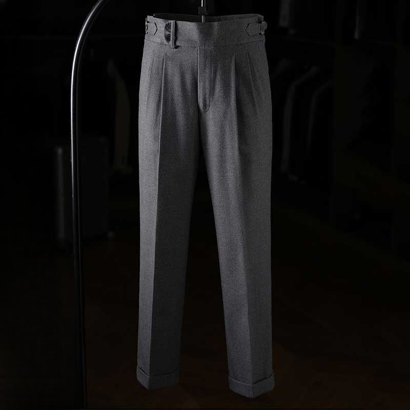 Italian Casual Paris Buckle Straight Business Trousers