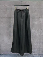 Retro Deconstructed Windbreaker Irregular Cardigan Elastic Waist Wide Leg Pants