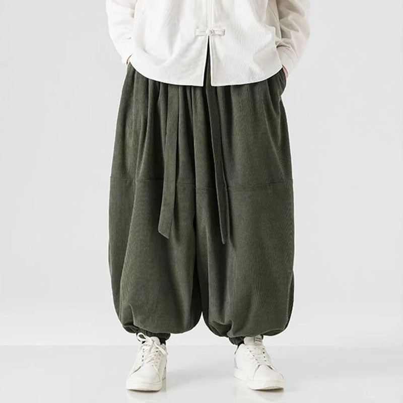 Retro Corduroy Harem Pants