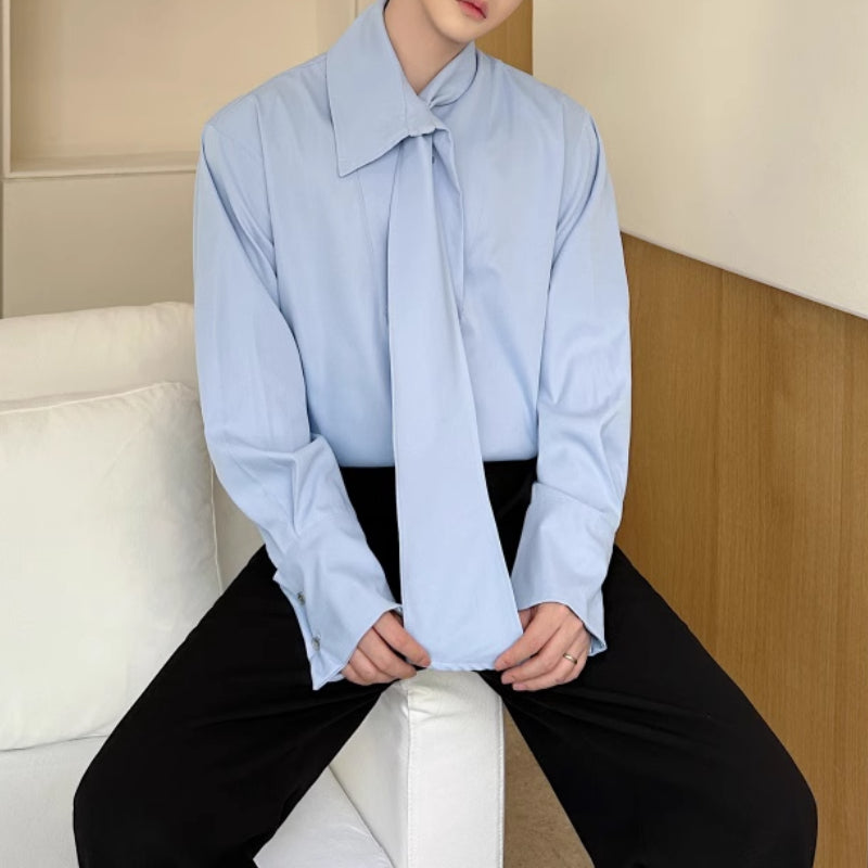 Tie-Panel Drape Casual Shirt