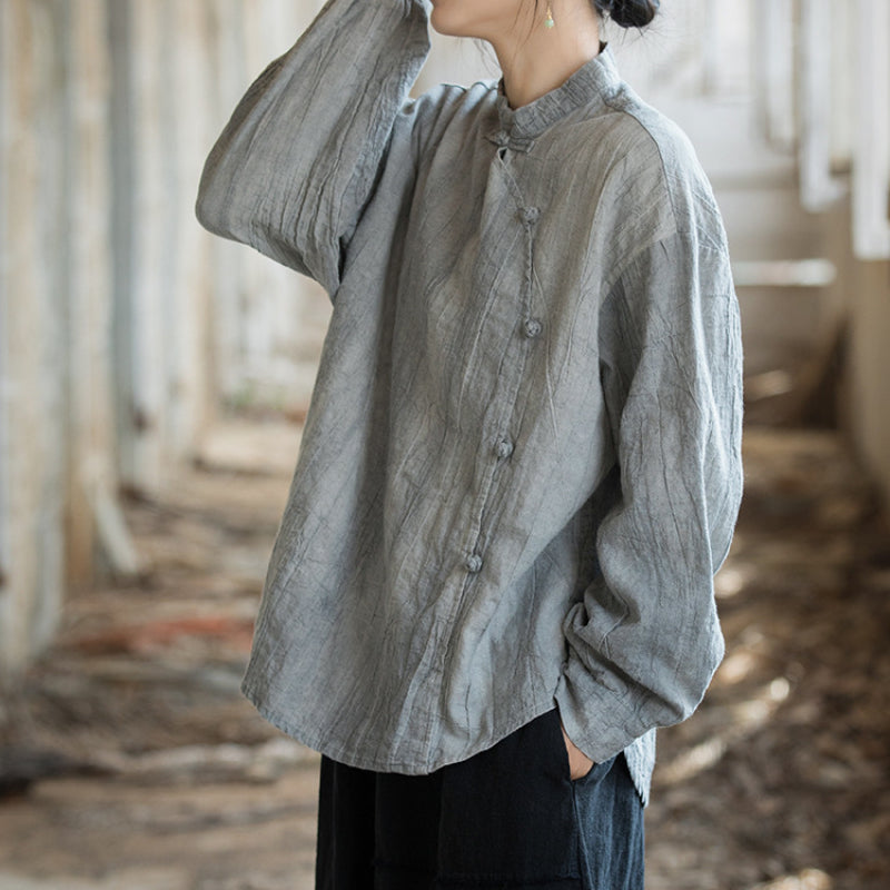 Tie-Dye Loose Button Shirt