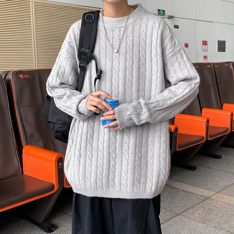 Solid Twist Knit Sweater