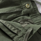 Thin Cotton and Linen Basic Solid Color Straight Loose Shorts