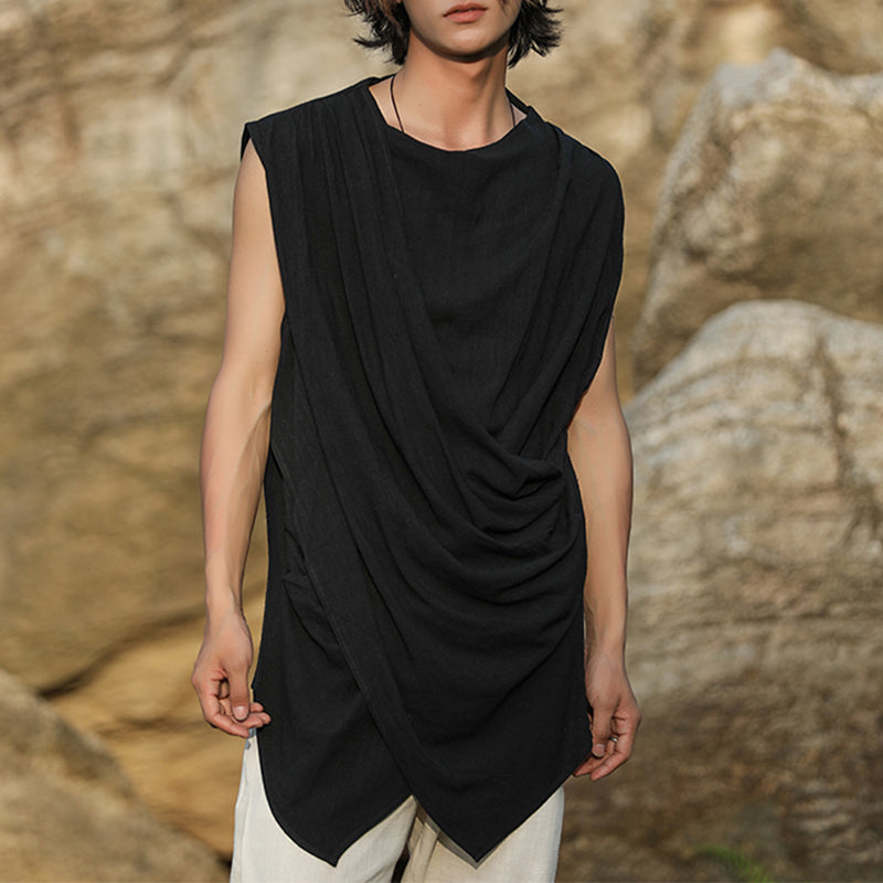 Summer Cotton Linen Sleeveless Vest