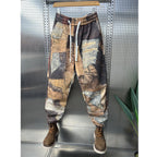 Retro Patchwork Floral Loose Harem Pants