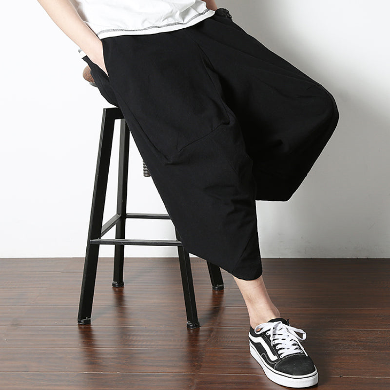 Loose Linen Low-crotch Bloomers