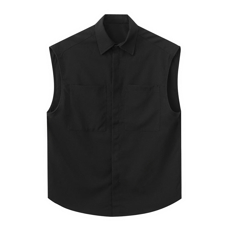 Summer Loose Textured Vest Shirt