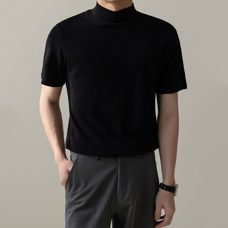 Casual Breathable Slim Fit Solid Color T-shirt