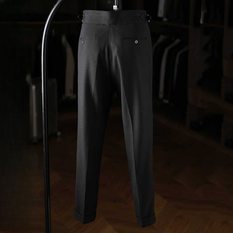 Italian Casual Paris Buckle Straight Business Trousers
