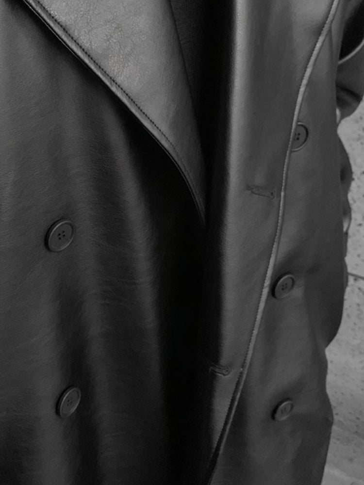 Soft Pu Leather Windbreaker Jacket