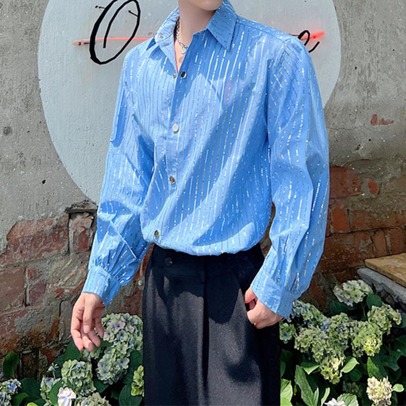 Glitter Stripe Stage Show Long Sleeve Shirt