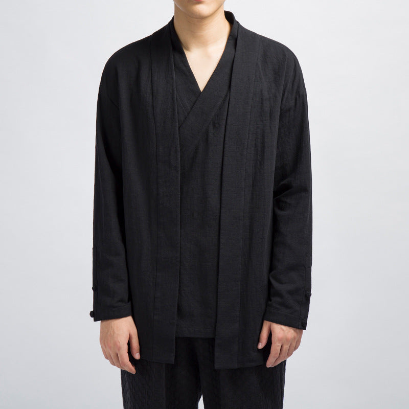 Linen Fake Two-piece Top