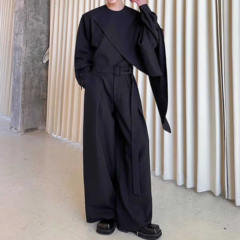 Loose Casual Irregular Shawl Long-sleeved Shirt