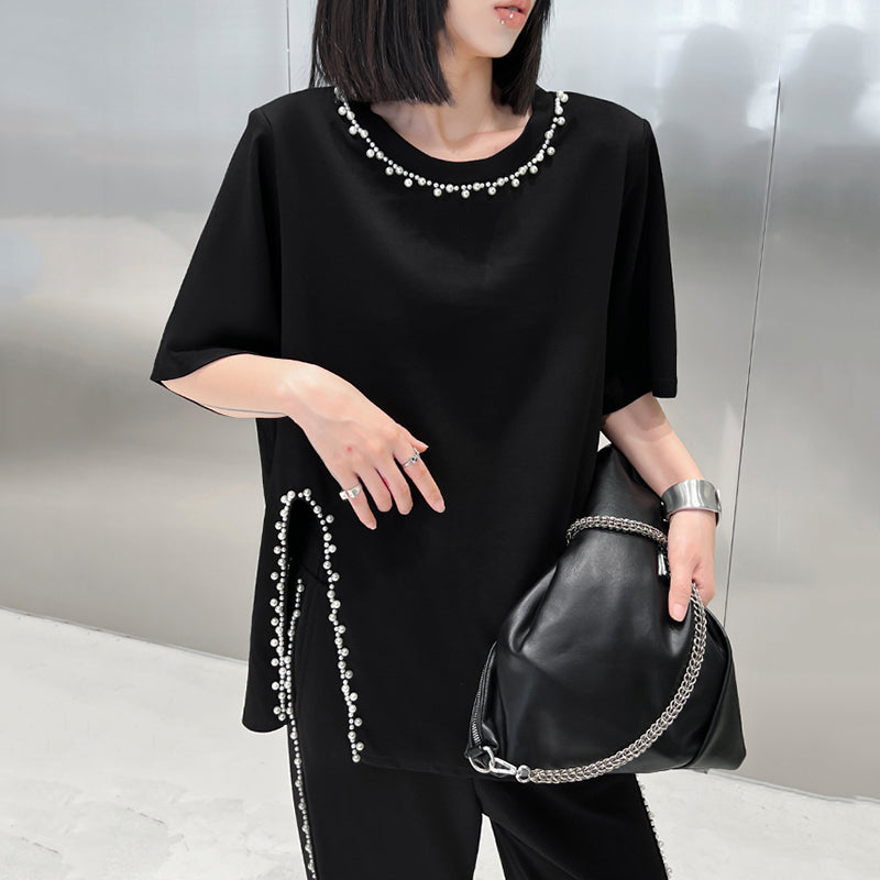 Beaded Black Casual Suit