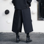 Simple Solid Color Wide-leg Culottes