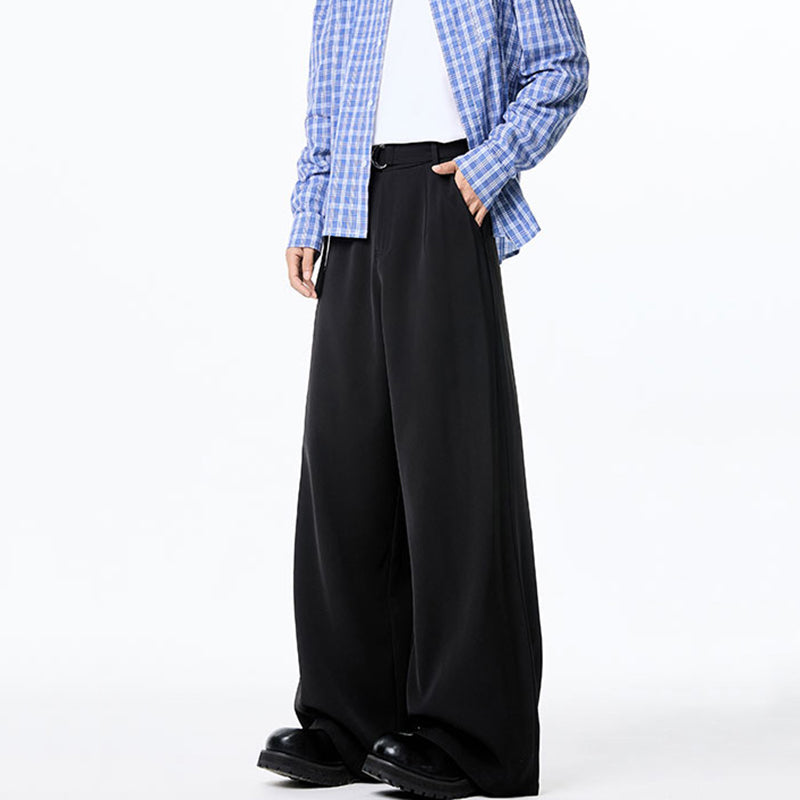 Draped Wide Leg Loose Straight Suit Pants