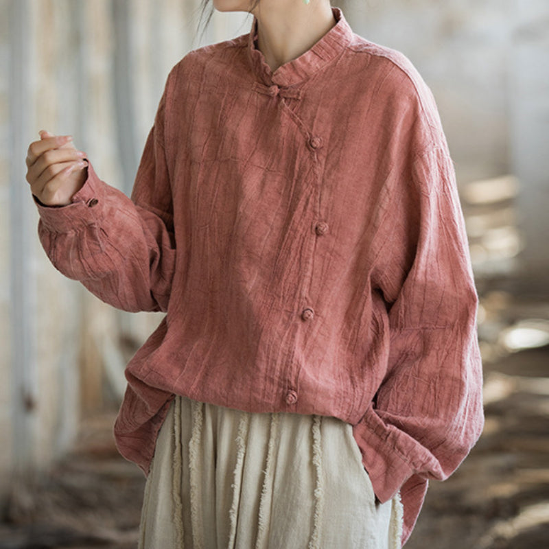 Tie-Dye Loose Button Shirt