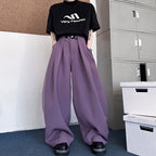 Loose Drape Casual Wide-leg Pants
