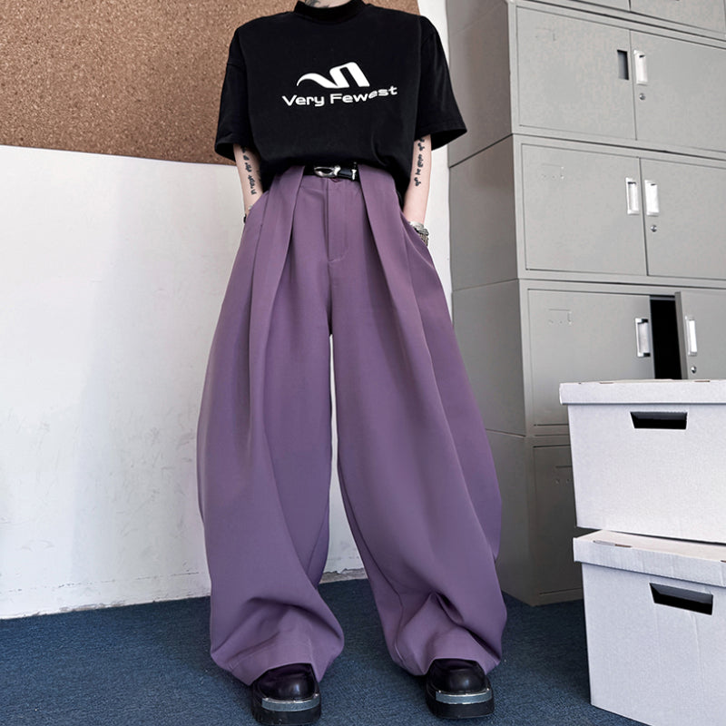 Loose Drape Casual Wide-leg Pants