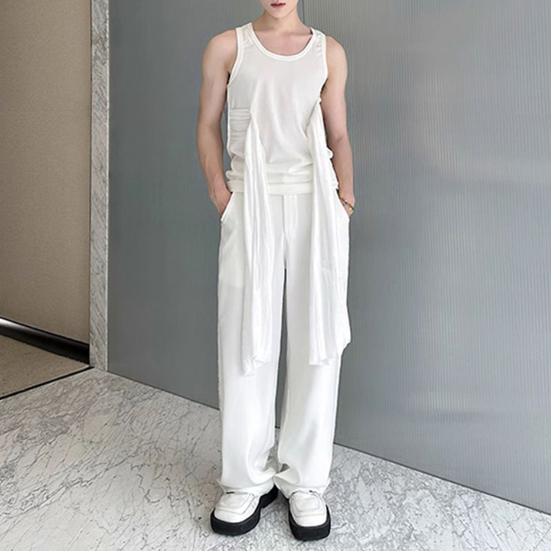 Designed Lace-up Sleeveless Bottoming Shirt