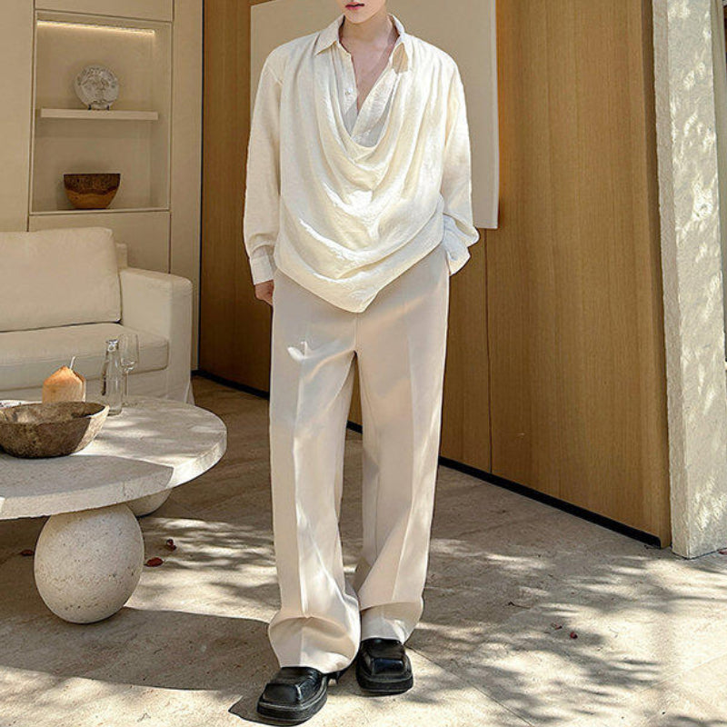 Stacked Fake Two-piece Loose Shirt