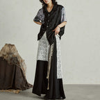 Jacquard Paneled Short-sleeved Shirt