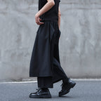 Japanese Fake Two-piece Draped Straight Wide-leg Pants
