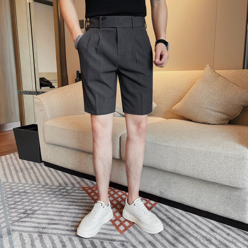 Summer Solid Color Casual Slim Fit Shorts