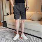 Summer Solid Color Casual Slim Fit Shorts
