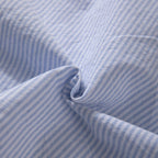 Blue Striped Cotton Loose Casual T-shirt