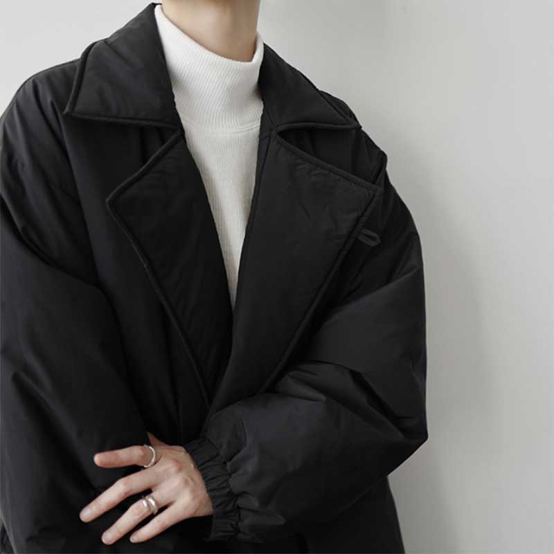 Suit Collar Mid Length Thickened Jacket