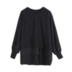 Fake Two-piece Straight Spliced Long-sleeved Shirt