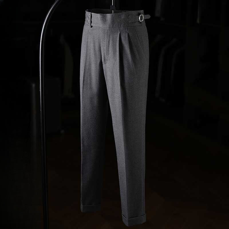 Italian Casual Paris Buckle Straight Business Trousers
