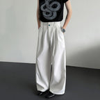 Wide-leg Jewel-embellished Draped Suit Trousers