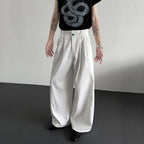 Wide-leg Jewel-embellished Draped Suit Trousers