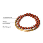 Red Jasper Beads Multi-layer Retro Ethnic Bracelet