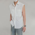 Summer Loose Textured Vest Shirt