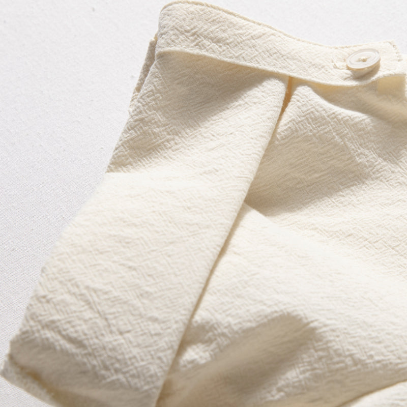 Vintage Stand Collar Loose Shirt