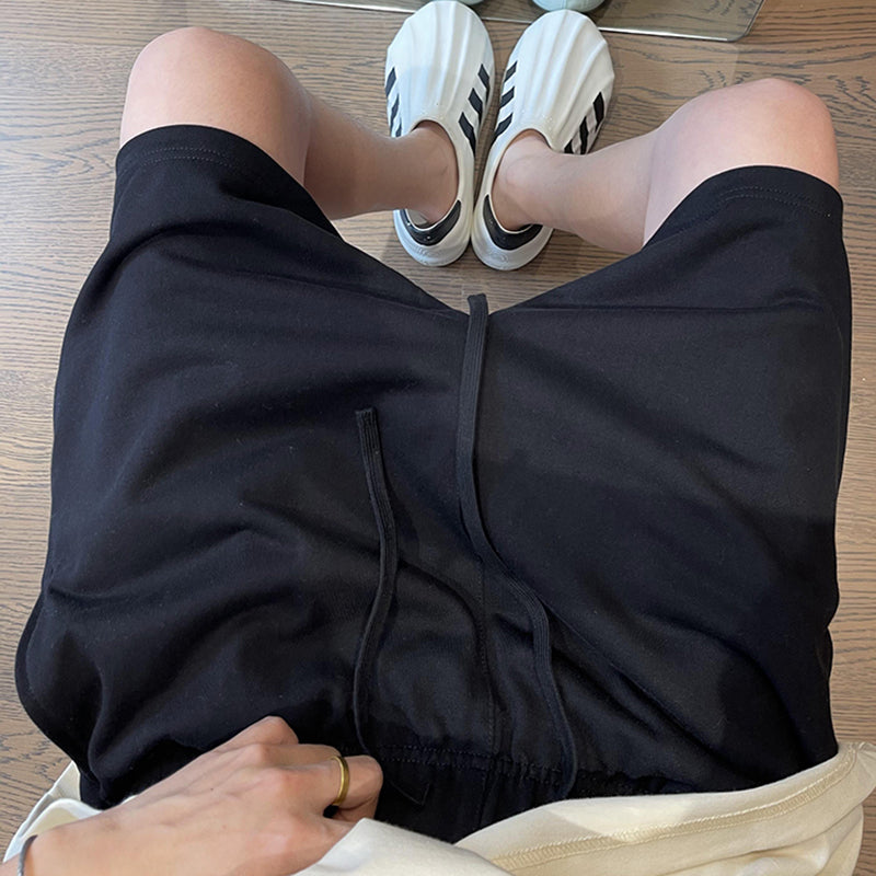 Vintage Solid Color Sports Shorts