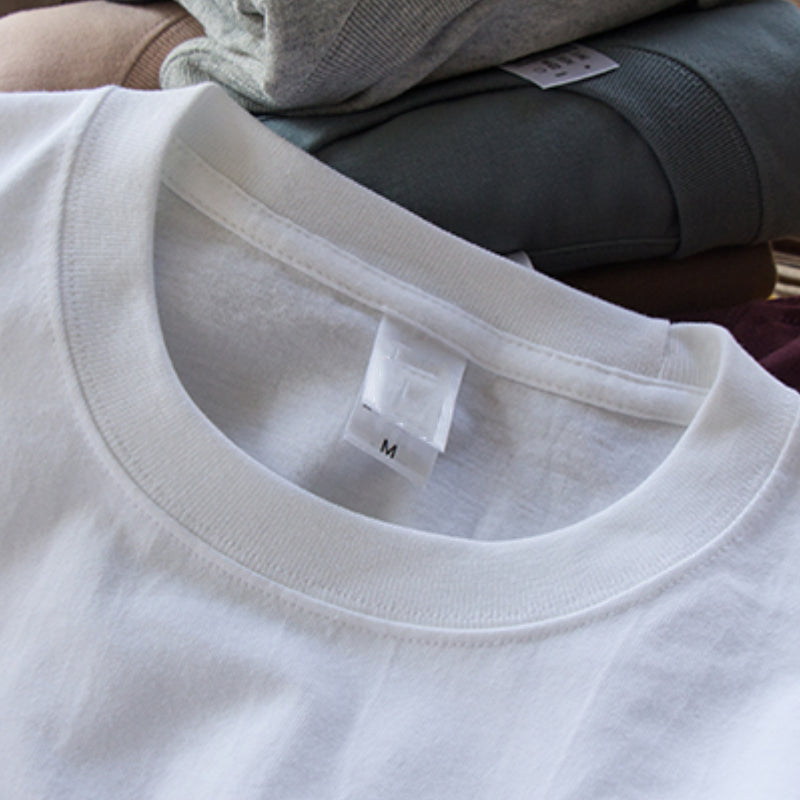 Solid Color Round Neck Loose Casual T-shirt