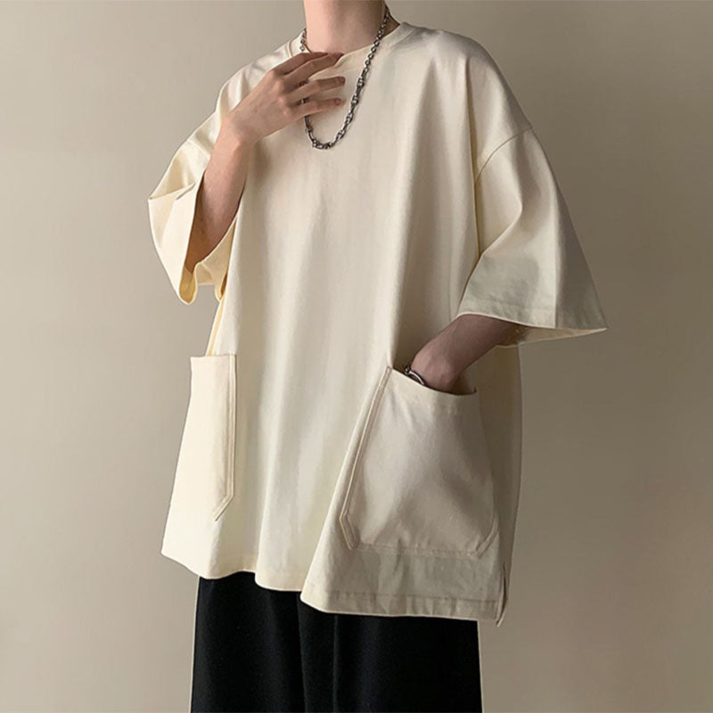 Vintage Slit Pocket Short-sleeved T-shirt
