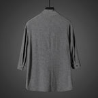Vintage Ice Silk Loose Zen Clothes Half Sleeve T-shirt