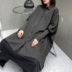 Asymmetric Loose Casual Drape Shirt