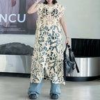 French Retro Hollow Lace Cover-up Dress