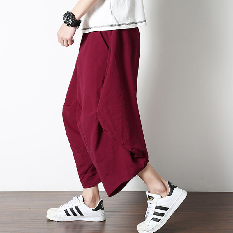 Loose Linen Low-crotch Bloomers