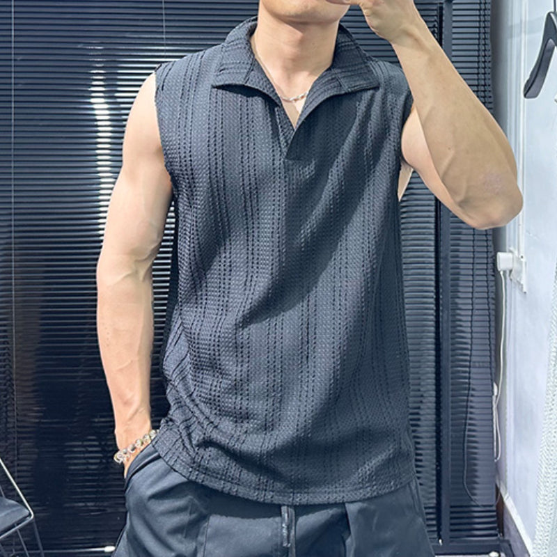 Loose Lapel Casual V-Neck Sleeveless Vest